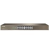 Tenda TEG1016G, 16 Port Gigabit Switch, Unmanaged Rackmount Ethernet Switch with Traffic Optimization, Plug & Play, Fanless Quiet & Metal Design Network Switch, Limited Lifetime Protection