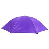 Haowecib Umbrella Hat, Waterproof Foldable Portable Polyester Fishing Cap Elastic Headband Easy to Wear Sun Rain Multifunction Headwear Umbrella Hat for Fishing Golf Camping Beach(Purple)