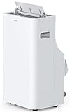 hOmelabs 14000 BTU Portable Air Conditioner (new CEC 10000 BTU) - Quiet AC Unit Cools Rooms 450-600 Square Feet - with Wheels, Washable Filter, Remote Control and LED Indicator Lights