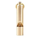 Loudest Brass Whistle Best Premium Emergency Whistle One Piece Outdoor Survival Whistle On Key-Chain or Hang Around Your Neck and Carry it Anywhere!