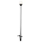 Attwood 7100A7 Stowaway Light with Plug-in Base, 24-Inch-Long Pole, 2-Mile 360-Degree Illumination for Boats Up to 65.6 Feet