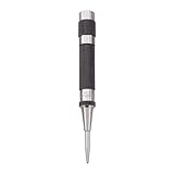 Starrett Steel Automatic Center Punch with Adjustable Stroke - 5' (125mm) Length, 9/16' (14mm) Punch Diameter, Lightweight, Knurled Steel Handle - 18A