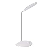 DEEPLITE LED Desk Lamp with Flexible Gooseneck 3 Level Brightness, Battery Operated Table Lamp 5W Touch Control,Compact Portable lamp for Dorm Study Office Bedroom,Eye-Caring and Energy Saving