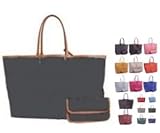 Szong Designer Bags for Women Luxury Shoulder Hobo Fashion Shopping PU Tote Bag womens purse handbags 19 Colors (L, Black brown)
