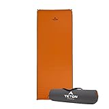 TETON Sports XXL Sleeping Pad; Sleeping Mat for Camping, Backpacking, Hiking, Orange, 78x30x2.5 inches / XXL (1043A)