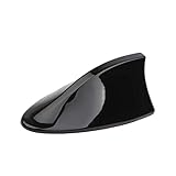 neynavy 1 PC Equipped with Adhesive Tape Shark Fin Antenna, AM/FM Radio Signal Roof Antenna, Applicable to Most Car SUV Trucks and Minivans (Black)