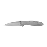 Kershaw Leek Pocket Knife, 3' 14C28N Stainless Steel Drop Point Blade, Spring Assisted Knife, Folding EDC
