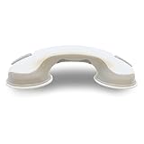 Safe-er-Grip Safe-er-Grip Changing Lifestyles Suction Cup Grab Bars for Bathtubs & Showers; Safety Bathroom Assist Handle, White & Grey, 12 inches