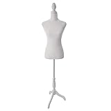 Dress Mannequin Female Dress Forms Pinnable Maniquine Body Torso Models with Tripod Base Stand