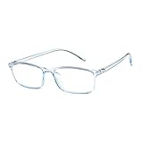 Shiratori Nerd Retro Rectangular Blue Light Blocking Glasses, Computer Reading/Games/TV/Cell Phone Glasses for Women Men Clear Blue