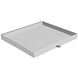 Washing Machine Drip Pan 18GA Stainless Steel Washer Drip Pan w/Drain Hole & 1/4' Drain Valve Contain Washer leaks and Look Good in Your Laundry Room(32 x 32 x 2.5 inch)
