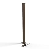 Fortress Inspire Railing 2.5-in. x 51-in. Aluminum Brown Post with Brackets