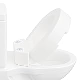 WAYES Round Toilet Seat Riser, Add 3 1/2' Height, Hinge Design & Anti-Slip Pads, 300LBS Capacity, Perfect for Seniors & Adults with Limited Mobility
