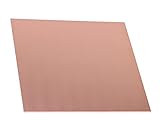 Daseyyue 1 Pcs Pure Copper Sheet, 12' x 12', 18 Gauge(1.02mm) Thickness, No Scratches, Protective Film on Both Sides