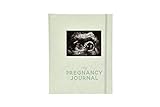 Pearhead My Pregnancy Journal, Keepsake Pregnancy Memory Book with Sonogram Photo Insert, Pregnant Trimester Milestone Tracker Notebook, Expecting Mom Gift, Sage Green Leaf