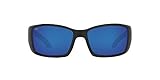 Costa Del Mar Men's Blackfin Polarized Round Sunglasses, Matte Black/Grey Blue Mirrored Polarized-580G, 62 mm