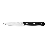 HENCKELS Solution Razor-Sharp 4-inch Compact Chef Knife, German Engineered Informed by 100+ Years of Mastery, Black/Stainless Steel