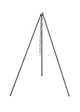 Concord Heavy Duty Camping Tripod for Outdoor Camping Campfire Cooking 48' Tall. Solid One Piece. (Smoke)