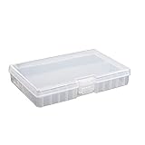 PNGKNYOCN Battery Storage Box,AA Batteries Portable Organizer Box Holds 48 AA Batteries,Insulative Plastic Clear Color