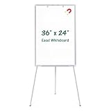 Dry Erase Board with Stand, Magnetic Easel Whiteboard Height Adjustable, 36' x 24' Portable Flip Chart Easel Standing White Board for Office, School and Home