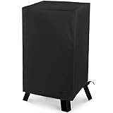 NettyPro Smoker Cover Heavy Duty Waterproof 30 Inch for Masterbuilt Cuisinart Dyna-Glo Charbroil Digital Electric Propane Vertical Smoker, Fade and UV Resistant, 19' W x 18' D x 33' H, Black