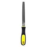 Tighall 6inch Length Flat File, High Carbon Steel Hand File with Ergonomic Handle for Removing, Refining, Shaping and Scraping Projects