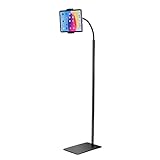 LanPavilion iPad Stand, Adjustable iPad Floor Stand Metal Tablet Holder with Flexible Gooseneck, Compatible with iPad, Kindle, and Cell Phones (4.7''-13''), Ideal for Watching Movie, Hands-Free Use