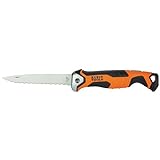 Klein Tools 31733 Insulation Knife, Cuts Foam and Fiberglass with Serrated Stainless Steel Folding Blade and Lockback Mechanism