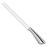 LifHap Serrated Bread Knife, Pastry-Slicer - 10 Inch/24CM Blade,One-Piece Stainless Steel Design,Best Knives for Slicing Bread, Bagels, Cake