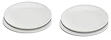 Nordic Ware Microwave Everyday Dinner Plates, Set of 4, white, 10 Inch