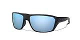 Oakley Men's OO9416 Split Shot Rectangular Sunglasses, Matte Black/Prizm Deep Water Polarized, 64 mm
