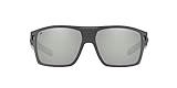 Costa Del Mar Men's Diego Polarized Rectangular Sunglasses, Matte Grey/Grey Silver Mirrored Polarized-580G, 62 mm