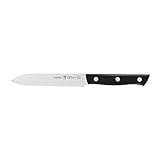 HENCKELS Dynamic Razor-Sharp 5-inch Utility Knife, Tomato Knife, German Engineered Informed by 100+ Years of Mastery, Black/Stainless Steel