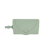 Ubbi On-The-Go Baby Wipes Dispenser, Portable Wipes Container for Travel, Diaper Bag Accessory Must Have for Newborns, Reusable Wipes Holder, Sage Green