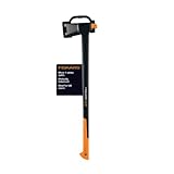 Fiskars X27 Super Splitting Axe - Wood Splitter for Medium to Large Size Logs with 36' Shock-Absorbing Handle - Lawn and Garden - Black