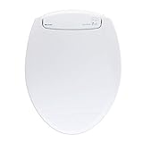 Brondell LS60-RW LumaWarm Heated Toilet Seat with Night Light, Three Temperature Settings, Gentle Close Lid, Easy Installation, Built-In Controls, Round, White