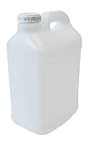 CSBD F-Style Plastic Jug with Child Resistant Lid, Storage Containers with Ergonomic Handle, HDPE Construction for Residential or Commercial Use (2.5 Gallon, Natural)