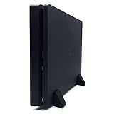XM&QY Vertical Stand for PS4 Slim Playstation 4 Slim Silicone Feet Stand Steady Base Mouse Non-Slip Enough Space for Cooling, Black