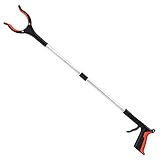 2023 Upgrade Grabber Reacher Tool, 360° Rotating Head, Wide Jaw, 32' Foldable, Lightweight Trash Claw Grabbers for Elderly, Reaching Tool for Trash Pick Up Stick, Litter Picker, Arm Extension (Orange)