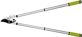 MLTOOLS Ratcheting Extendable Bypass Lopper for Gardening - Heavy Duty Ratchet Lopper 39½' Extendable Long Handle – Chops Through 1-3/4” thick Branches – Ideal for All Gardening Enthusiasts - L8230
