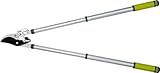 MLTOOLS Ratcheting Extendable Bypass Lopper for Gardening - Heavy Duty Ratchet Lopper 39½' Extendable Long Handle – Chops Through 1-3/4” thick Branches – Ideal for All Gardening Enthusiasts - L8230