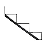 Pylex 13903 Riser 3 Steps Steel Stair Stringers, Black