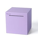 Hicocool Piggy Bank for Adults Must Break to Open, Stainless Steel Money Saving Box (Purple, Palm Size)