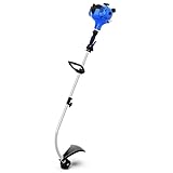 WILD BADGER POWER 26cc Weed Wacker Gas Powered, 2 in 1 String Trimmer/Edger 15' with Curved Shaft, Light Weight 9.9 lbs