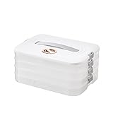 Jonvin 4-Layer Food Storage Containers with Lids Dumpling Storage Box,Good Sealing,Stackable Food Containers