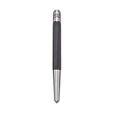 Starrett Steel Center Punch with Round Shank and Knurled Finger Grip - Hardened and Tempered, 5' (125mm) Length, 1/4' (6.5mm) Diameter Tapered Point