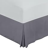 Utopia Bedding Queen Bed Skirt - Soft Quadruple Pleated Ruffle - Easy Fit with 16 Inch Tailored Drop - Hotel Quality, Shrinkage and Fade Resistant (Queen, Grey)
