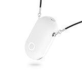Personal Wearable Air Purifier Necklace, Negative-Ion, Rechargeable Ion Generator, Ionizer, Travel-Size, White, Portable, Small, No Filter, No Ventilator, with USB, Compact and Comfortable