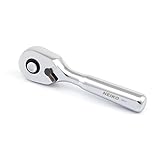 NEIKO 03001A Stubby Ratchet, 1/4 Inch Ratchet Wrench, 108-Tooth Reversible Ratchet, 3.3 Degree, Quick Release Mini 1/4 Ratchet Drive, Oval Head Wrench, CR-V Steel Quarter Inch Small Ratchet Wrench