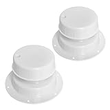 luxlead RV Plumbing Vent Caps - Camper Vent Cap Replacement for RV Trailer Camper Motorhome, RV Roof Sewer Vent Cover Caps Kit for 1 to 2 3/8 Inch Pipe - White (2 Pack)